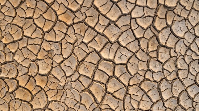 Cracked dry earth texture, representing drought and arid conditions