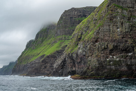 beautiful nature of Vestmanna Sea cliffs in the Faroe Islands