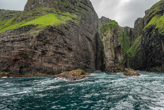 beautiful nature of Vestmanna Sea cliffs in the Faroe Islands
