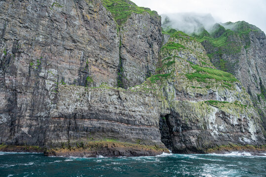 beautiful nature of Vestmanna Sea cliffs in the Faroe Islands