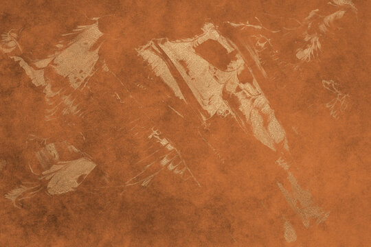 Distressed copper metal texture with scratched surface pattern for rustic industrial design projects