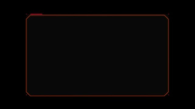 futuristic digital interface with dark background and subtle red border for technology or gaming display