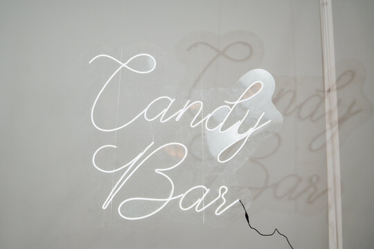 white "Candy Bar" sign