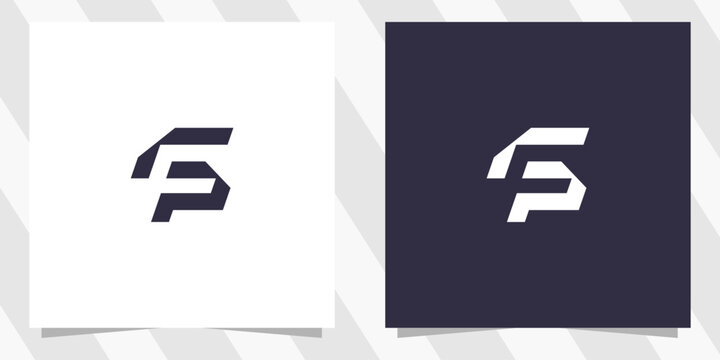 letter fp pf logo design 