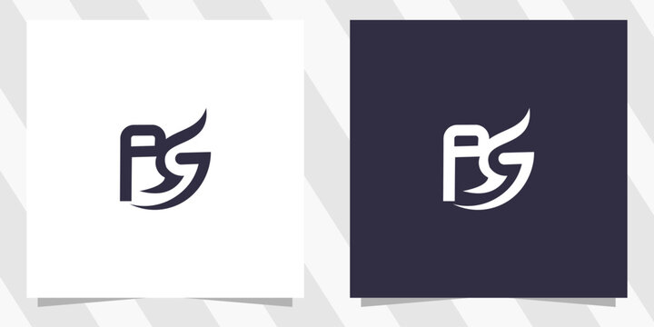 letter pg gp logo design 