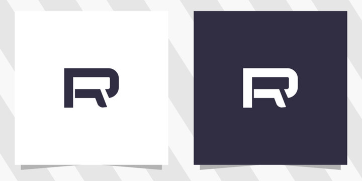 letter r logo design vector