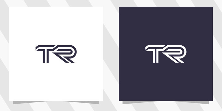 letter tr rt logo design 