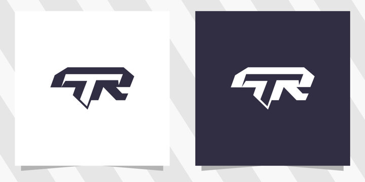 letter tr rt logo design 