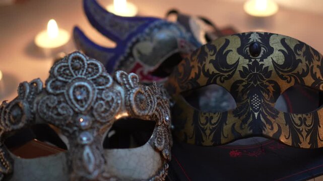 Venetian carnival mask on a dark background