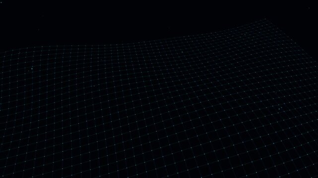 Isometric moving blue grid floor background, technology table scan panel interface in dolly , blueprint matrix concept, retro square.4k