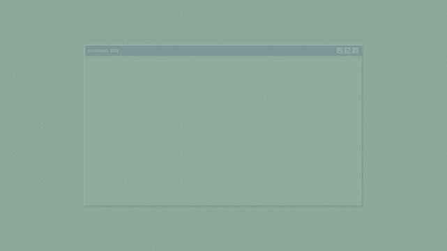 Retro Vintage Operating System Notepad Window Pop Up Animation Motion Graphics 4K