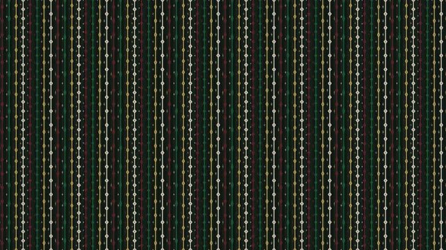 Seamless repeating fabric pattern featuring vertical stripes in dark green and metallic gold tones.