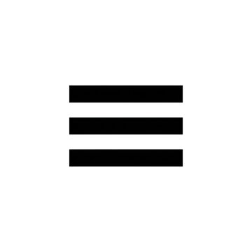 Minimalist hamburger menu bar icon for website navigation and mobile application user interface design.