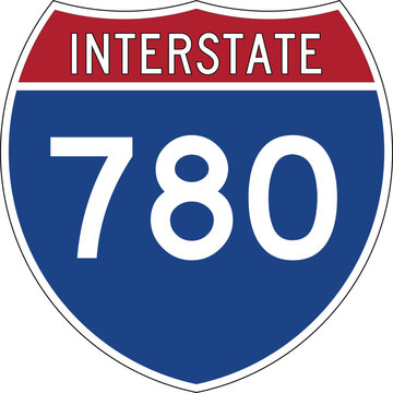 Interstate 780 Sign Icon I-780 US Highway Vector Symbol