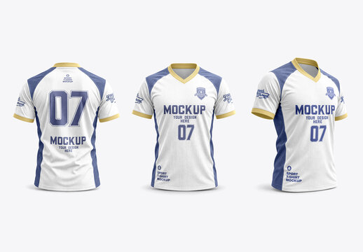Kit V Neck Soccer Jersey Mockup