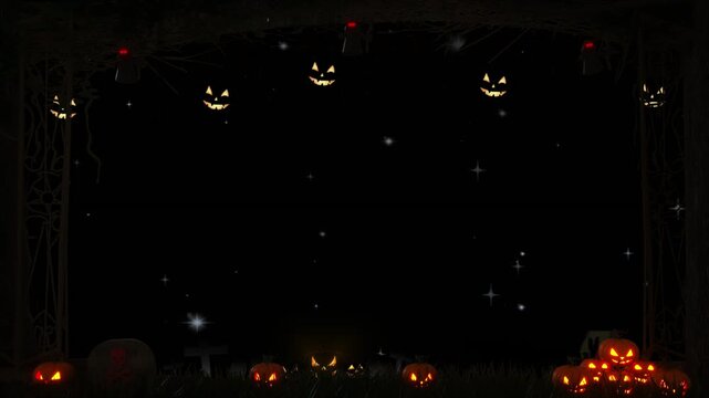Vampire Halloween blood candles shadows coffin bats mist skulls pumpkins commercial horror loop cinematic intro party advertising social media content dark transition stock footage promotional