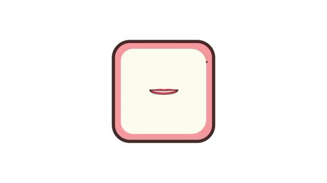 Happy Smiling face for dental care and tooth clean happy life 3d icon animation