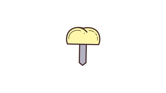 Dental crown tooth cap 3d icon animation loop video