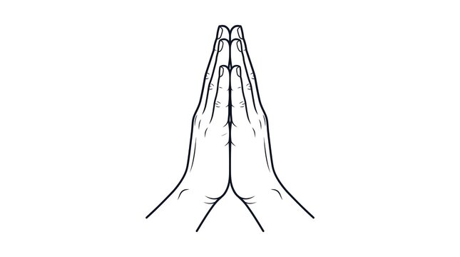 Namaste Folded Hands Greeting Vector Graphic for Yoga, Meditation & Wellness Design