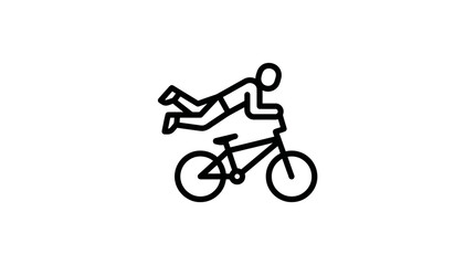 Obraz premium Extreme BMX Freestyle Rider Performing Aerial Jump Stunt Vector Illustration