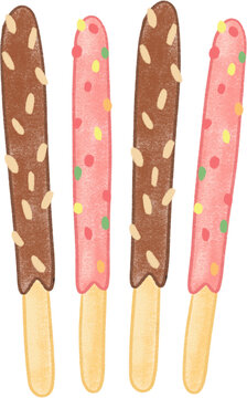 Chocolate Strawberry Pepero Sticks