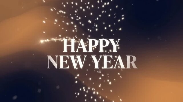 Creative 3D Rotating Cube 3 2 1 New Year Countdown Animation with Modern Happy New Year Typography