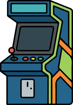 Retro Arcade Game Machine