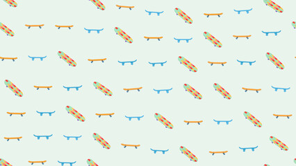 Colorful Skateboards Pattern © Dalton