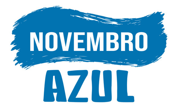 Blue November is a Brazilian national awareness campaign focused on the comprehensive health of the male population and the prevention of prostate cancer. Transparent background.