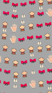 Chef Hats, Bow Ties, and Gloves Pattern