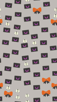 Pattern of clothing icons: bra, shirt, bow tie