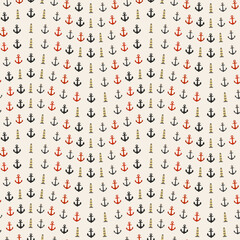 Anchor and Lighthouse Pattern © yunda
