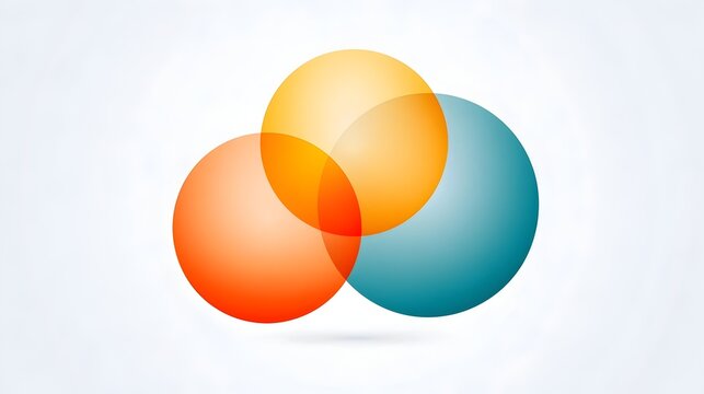Venn diagram infographic chart template for business 3 parts option, presentation with venn diagram elements vector illustration. Stock Vector