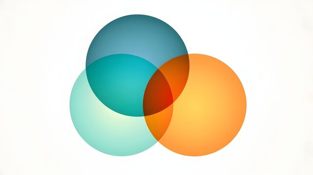 Venn diagram infographic chart template for business 3 parts option, presentation with venn diagram elements vector illustration. Stock Vector