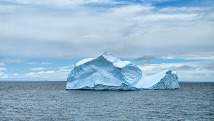 Huge Icebergs in Antarctica, Floating Blocks of Ice with Strong Light. View From Ship  © Mariya