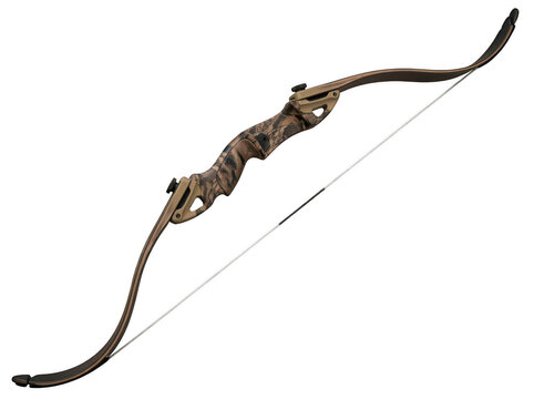 Traditional bow and arrow ready for shooting