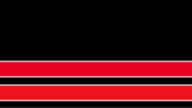 Abstract horizontal stripes in warm colors moving down on black background creating dynamic geometric loop