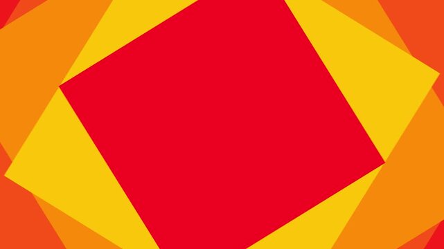 Concentric diamond shapes animate in warm gradient, abstract motion background for graphic design projects