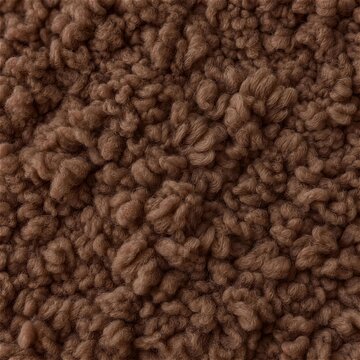 茶色い巻き毛が大きく集まるテディボアの接写