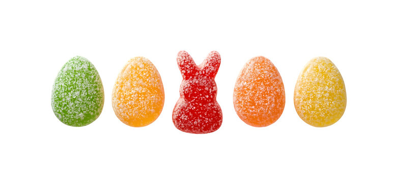 jelly candy easter eggs and bunny