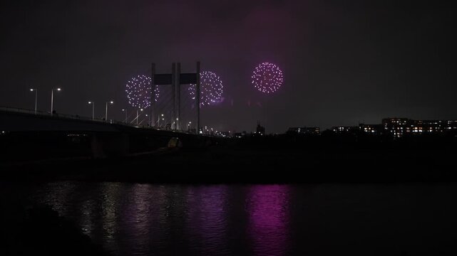 是政橋からのぞむ東京競馬場花火2026

