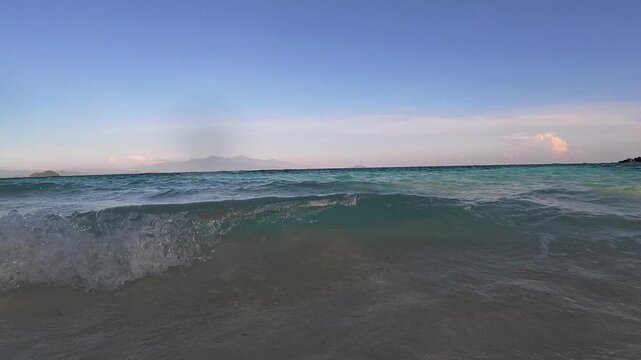 Low Angle View of Tropical Ocean Waves
