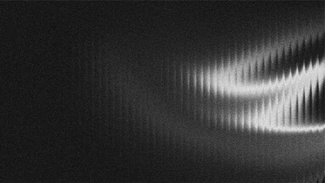 Ribbed glass background with abstract waves and glossy gradient textures in black and white, perfect for modern design, digital surfaces, decorative patterns, or minimal architectural theme.