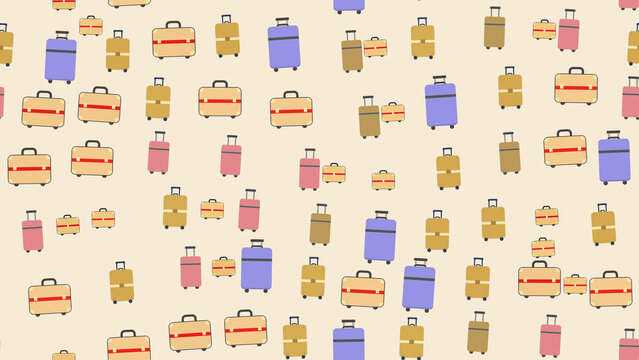Pattern of colorful travel luggage
