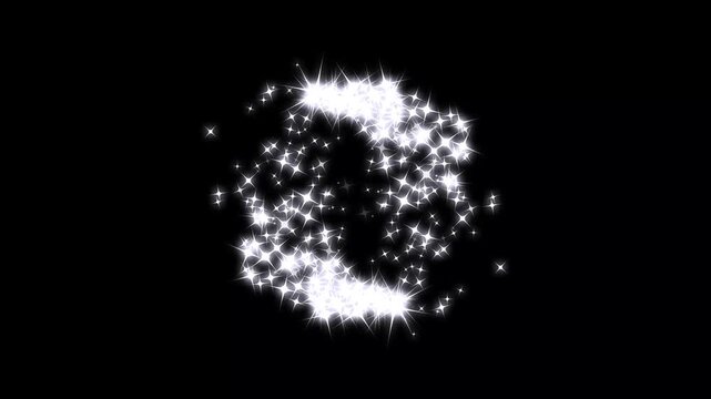 4k cinematic white glitter dust trail animation, elegant twinkling effect, luxury white glitter sparkles star trail, smooth shimmer motion, black screen chroma key background. 4k loop