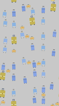 Seamless pattern of luggage bags