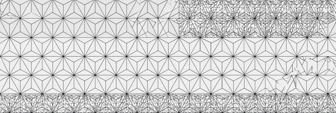 Geometric pattern with triangles and lines