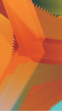 Abstract geometric pattern with jagged orange layers