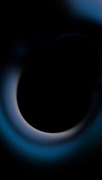 Abstract 3D Dark Blue Eclipse Wave Circular Shape