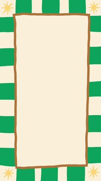 Motion green stripe frame